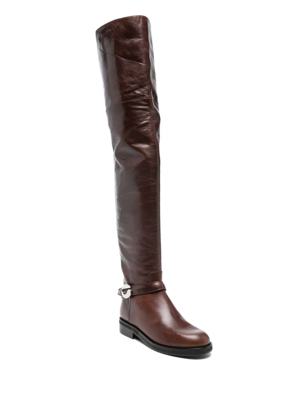 Coperni Leren overknee laarzen Bruin