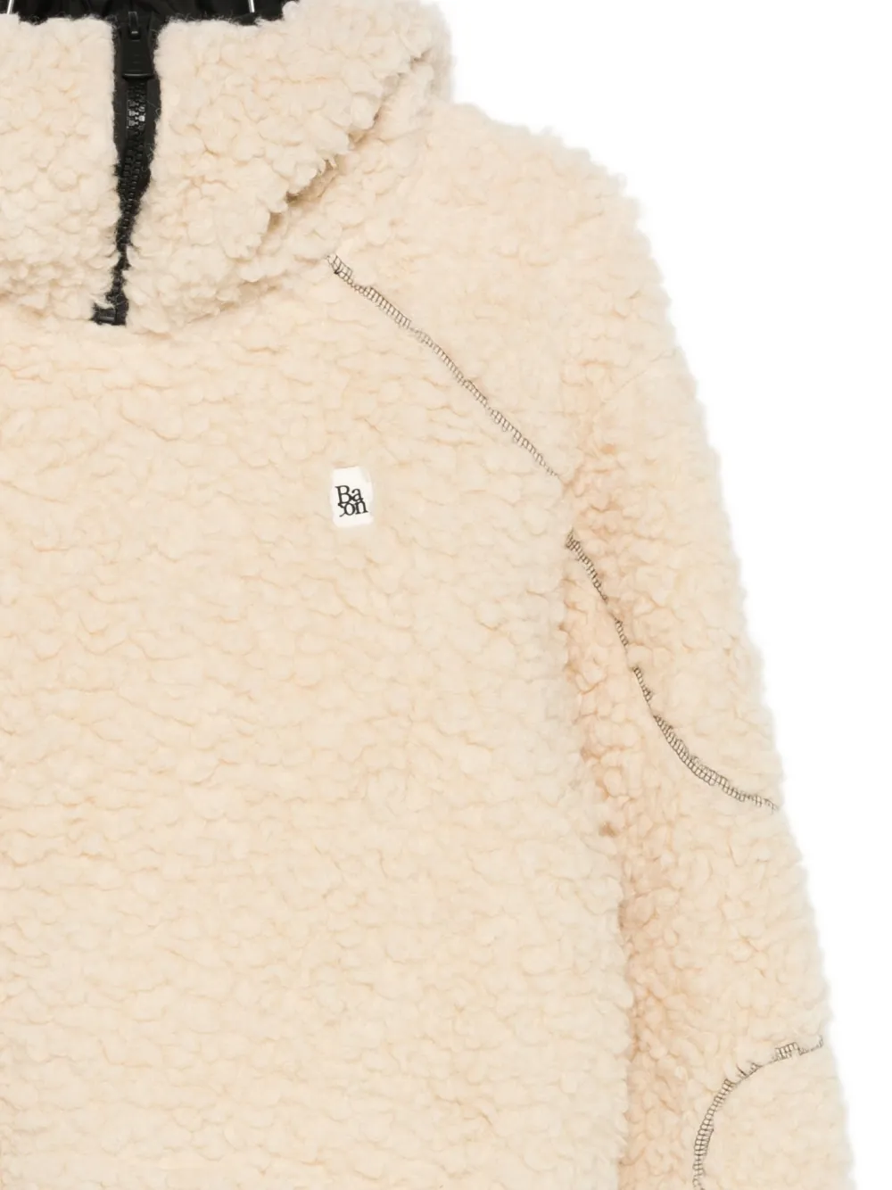 Bacon Logo-patch Hoodie In Neutral