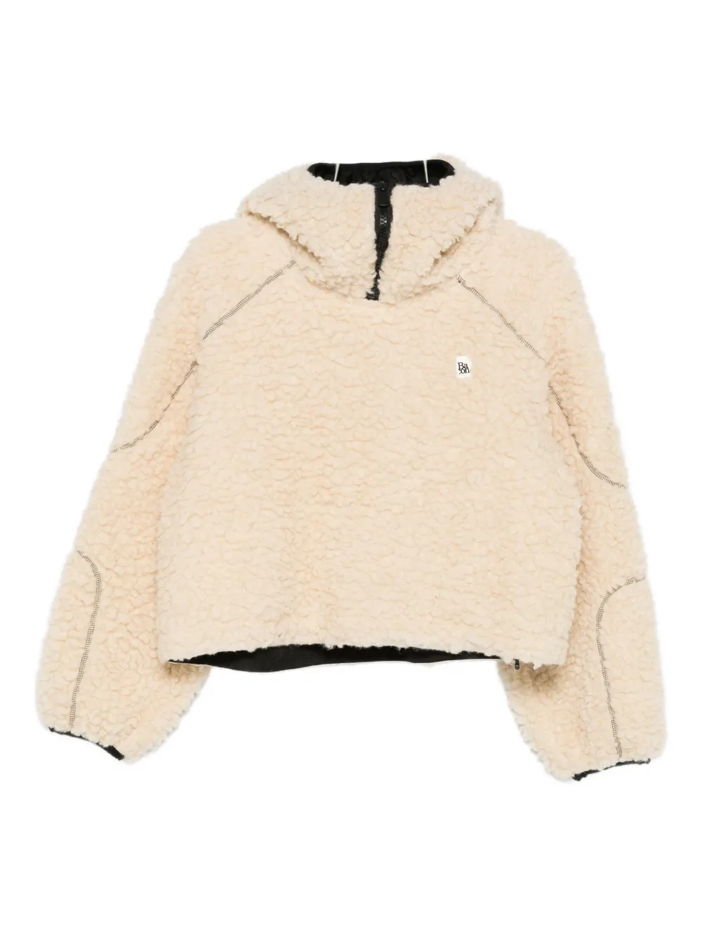 Bacon logo-patch hoodie | Neutrals | Image 1