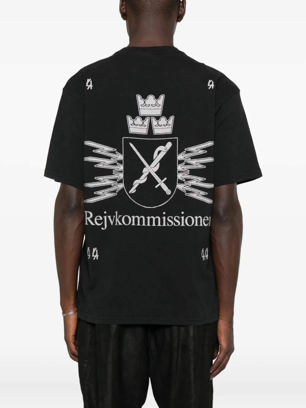 44 LABEL GROUP T-shirt met grafische print Zwart