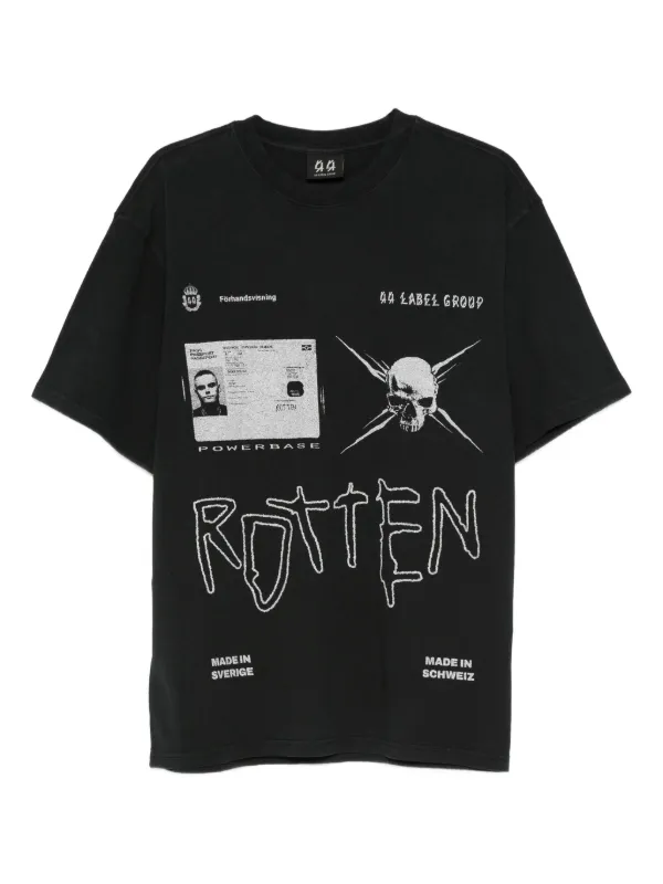 人気　入手困難　44 LABEL GROUP T-SHIRT Tシャツ　ブラック 44 Label Group Embroidery T-shirt 44 Label Group