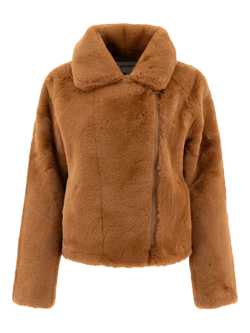 Apparis asymmetrical zip-fastening jacket Bruin
