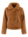 Apparis asymmetrical zip-fastening jacket - Brown