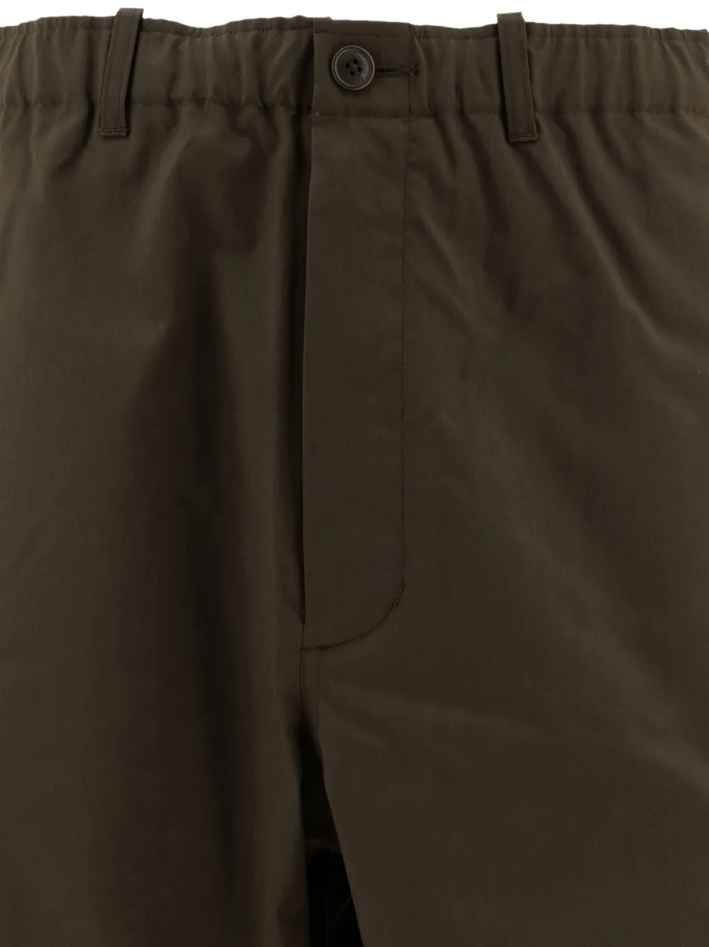 Goldwin Wool Blend Twill Trousers Green In Brown