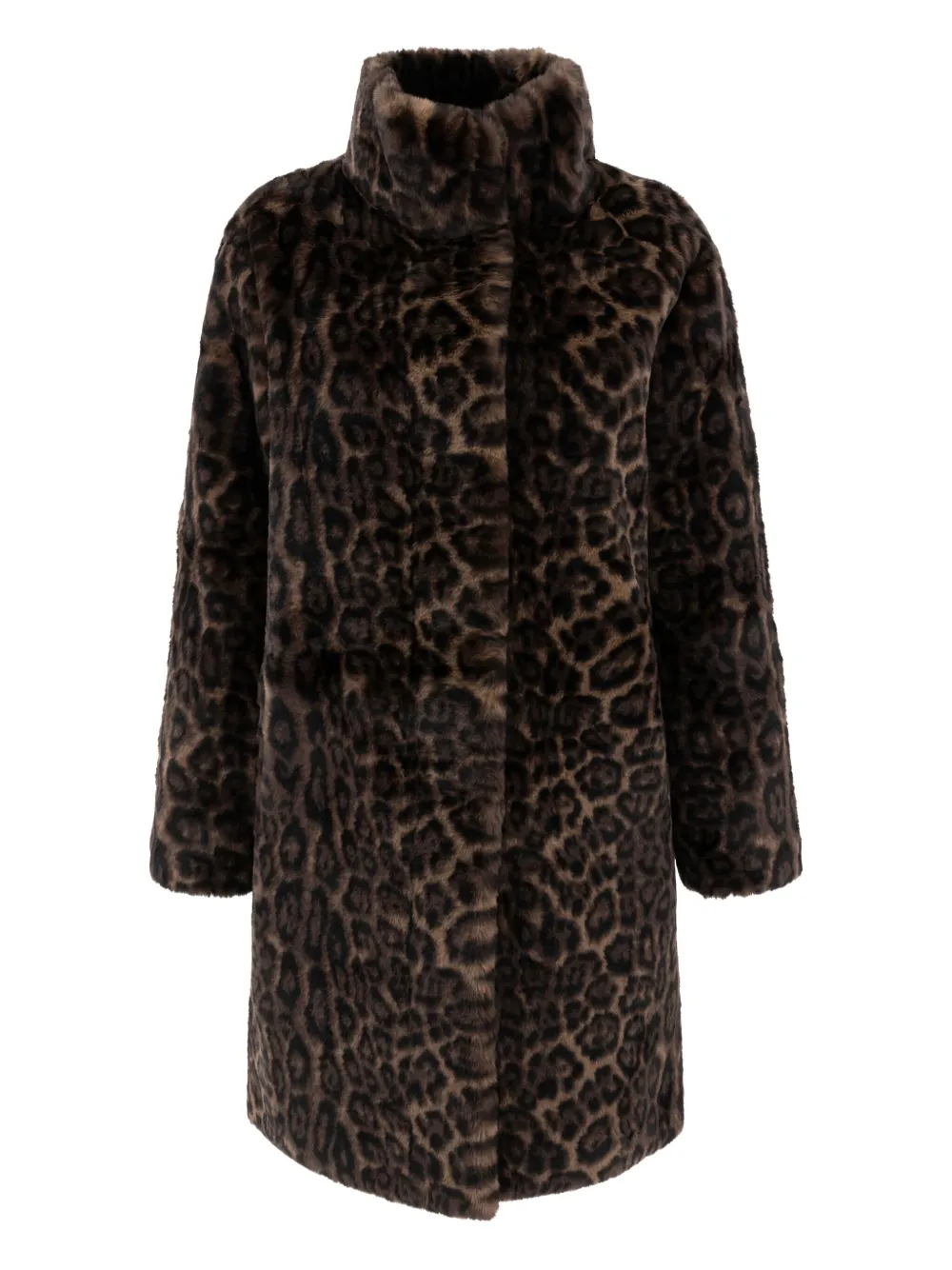 leopard-pattern coat