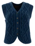 Filson cable-knit buttoned vest - Blue