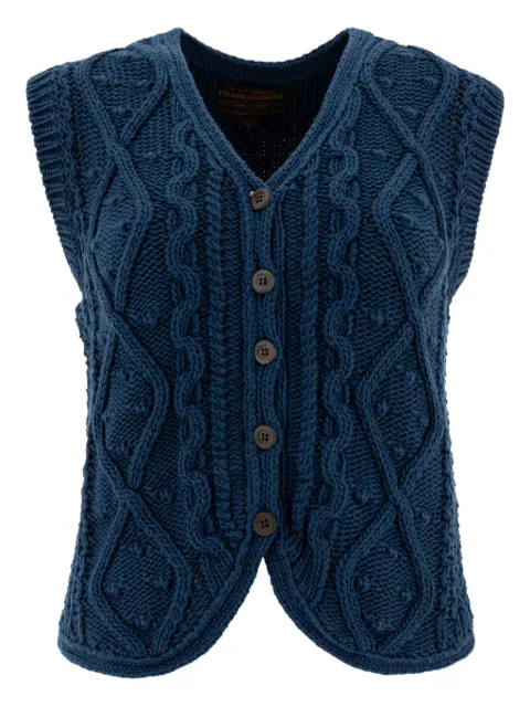 Filson cable-knit buttoned vest