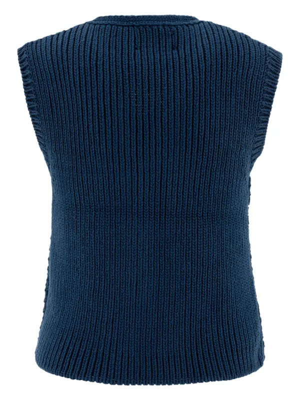 Filson cable-knit Buttoned Vest Blue FARFETCH