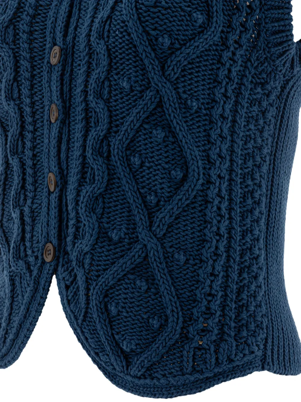 Filson Jacquard-knitted Vest With Floral Pattern In Blue