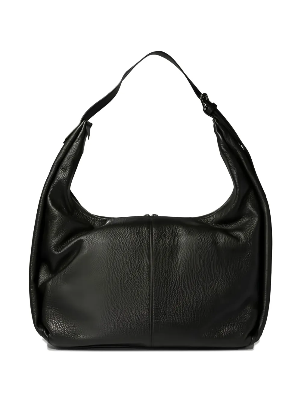 Avenue 67 Pebbled-leather Shoulder Bag In Black