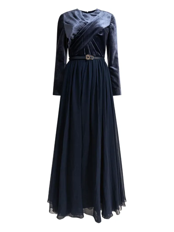 elie saab dress blue Silk Long Dress – ELIE SAAB