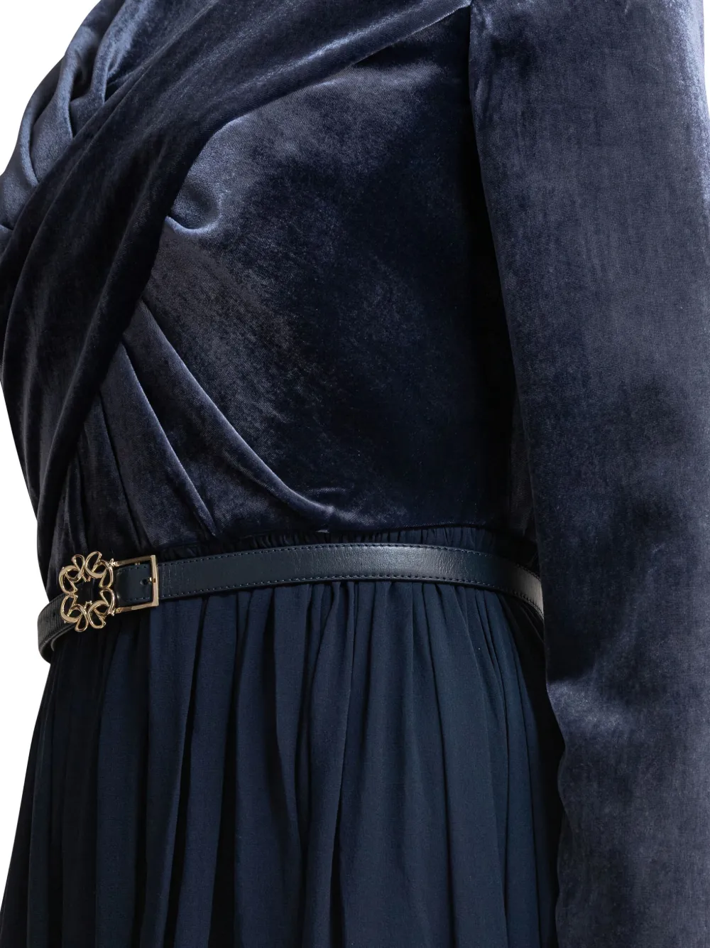 Elie Saab Jurk met ceintuur Blauw