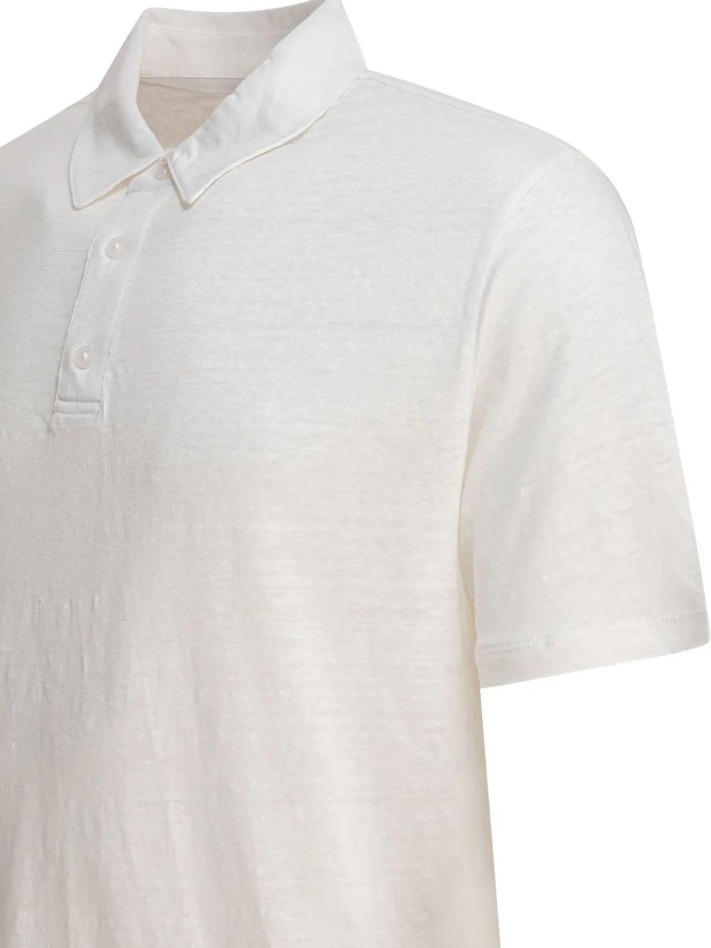 Vince Linnen poloshirt Wit