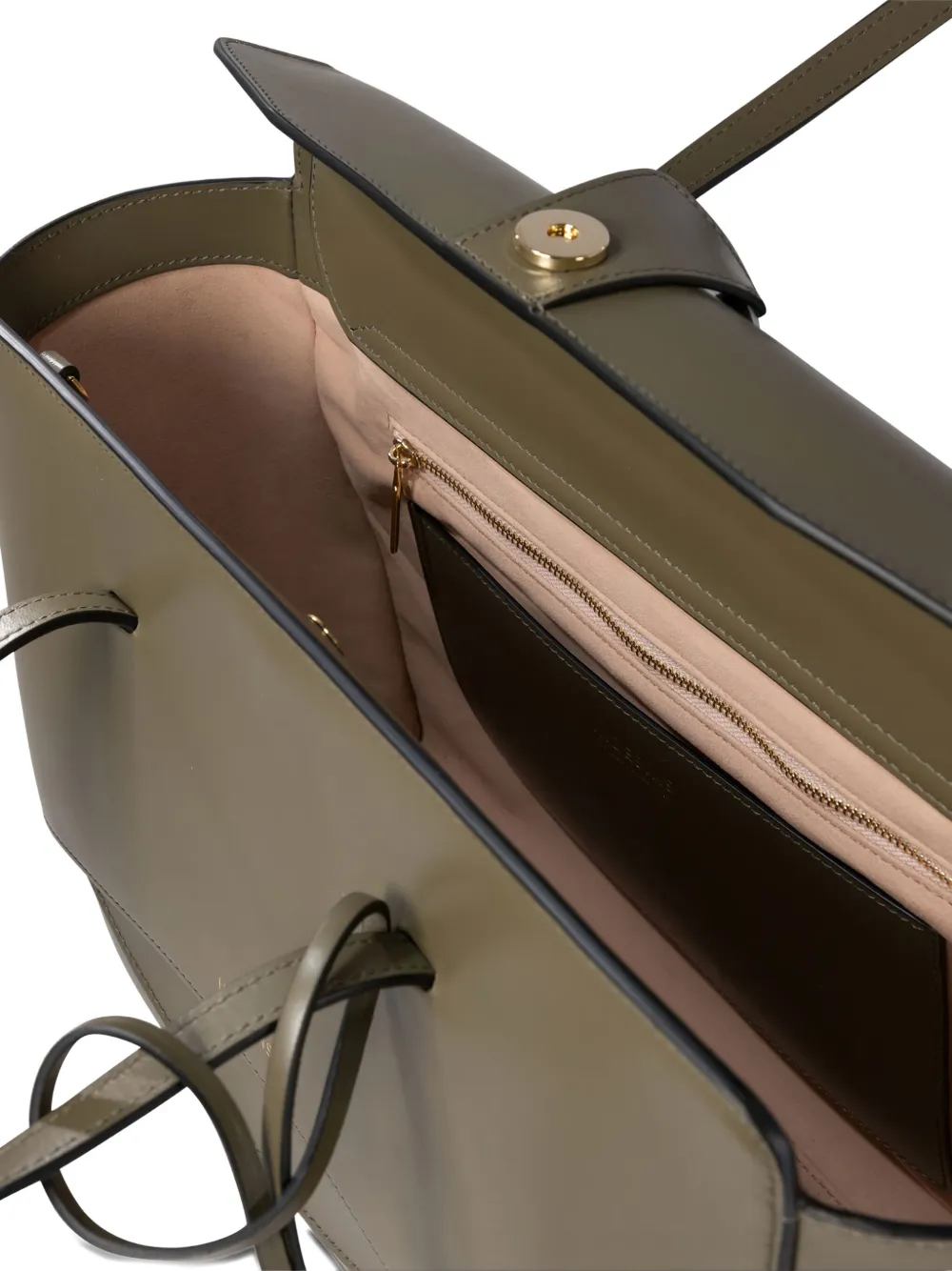 Hidesins Flap-detail Leather Tote Bag In Green