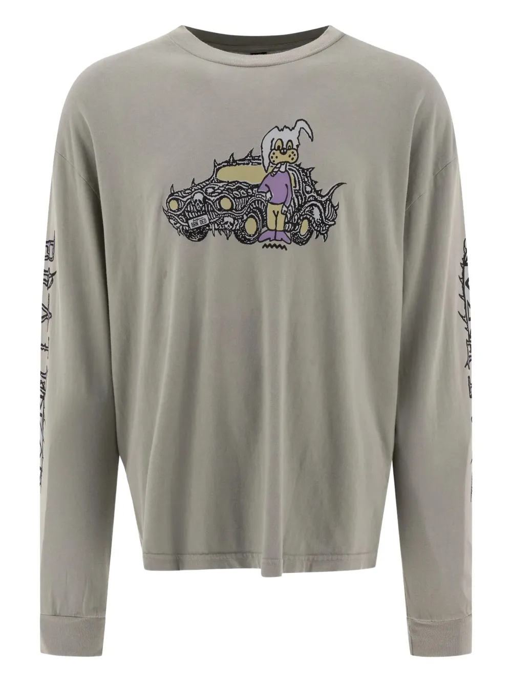 Brain Dead Bio Dog graphic-print long-sleeve T-shirt - グレー Brain Dead Bio Dog graphic-print long-sleeve T-shirt - グレー