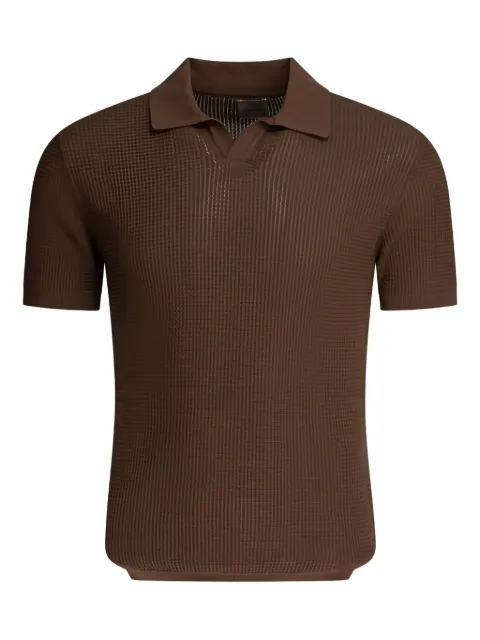 RAKKI waffle-knit polo shirt
