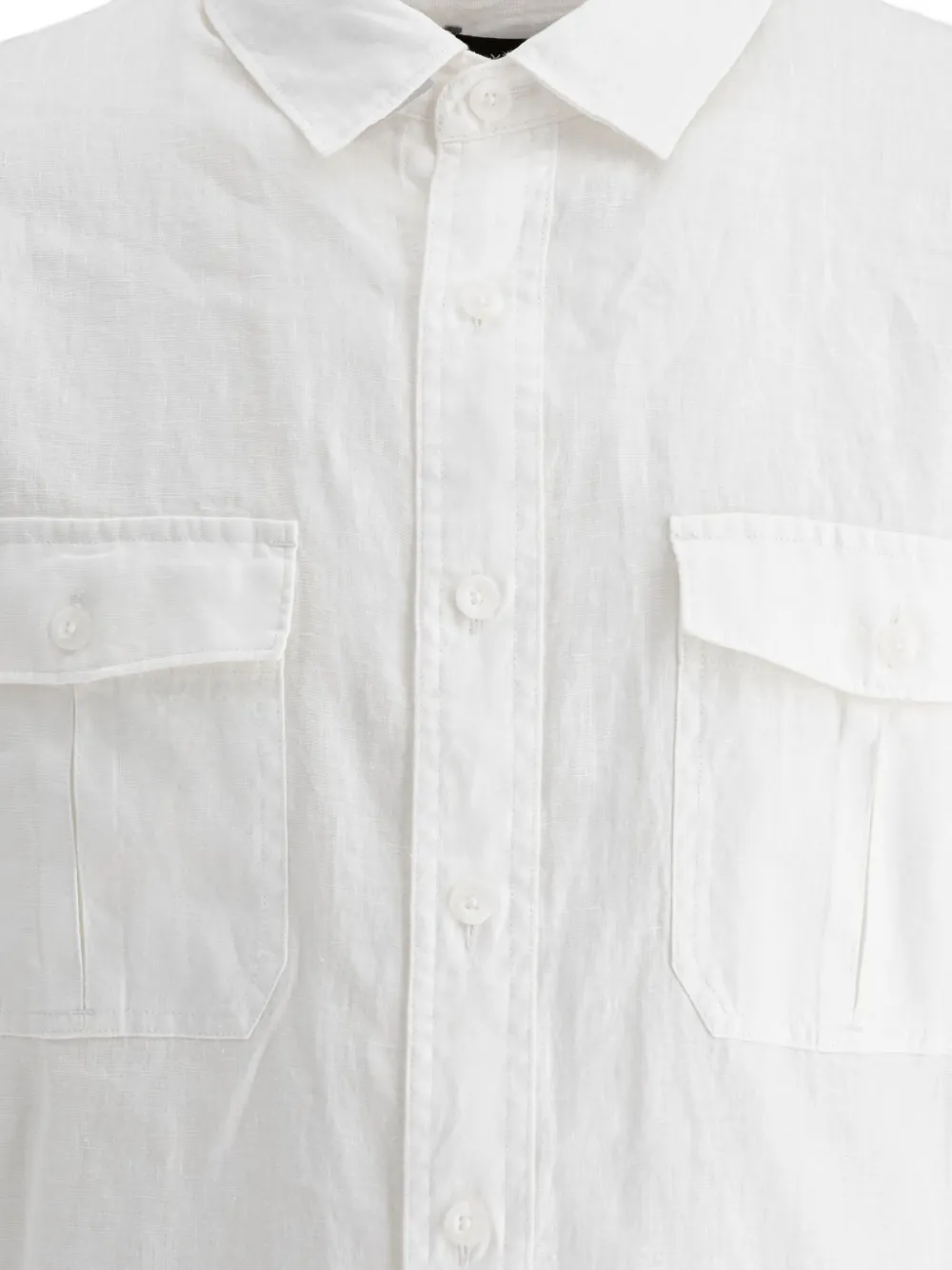 Vince double-pocket linen shirt Wit