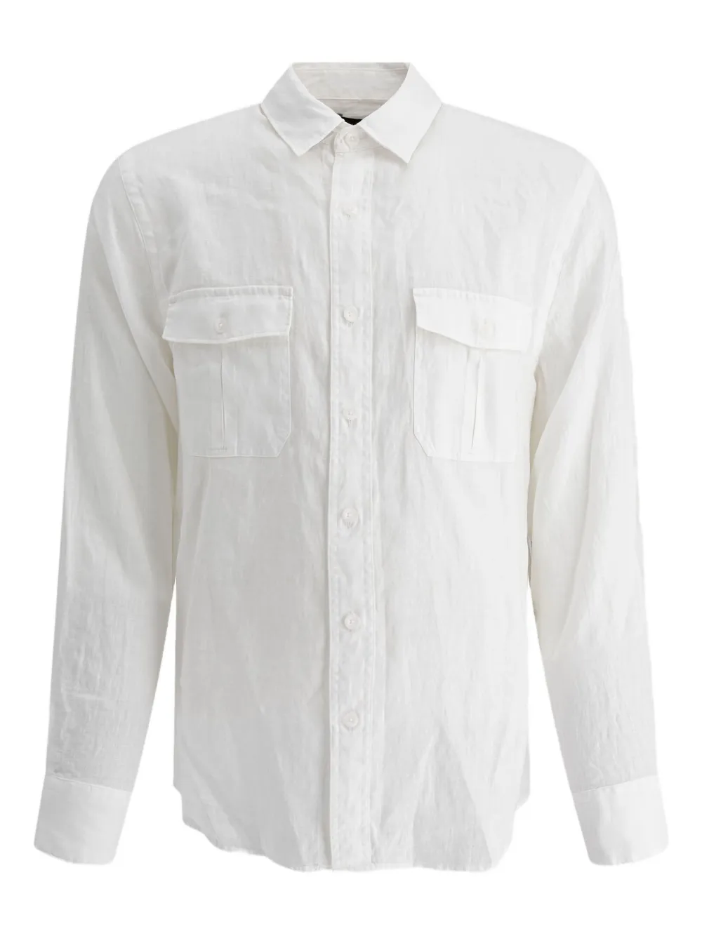 Vince double-pocket linen shirt Wit