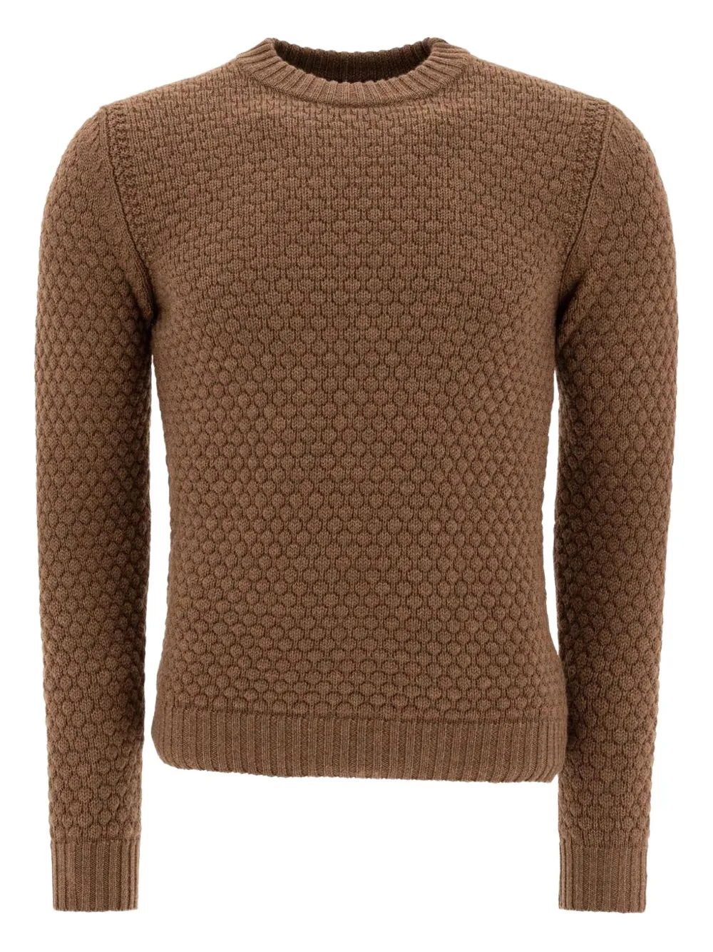 RAKKI textured crew-neck sweater | Brown | Image 1