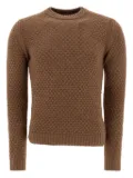RAKKI textured crew-neck sweater - Brown
