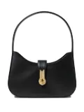amato daniele embellished-clasp leather shoulder bag - Black