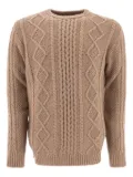RAKKI cable-knit merino wool sweater - Brown