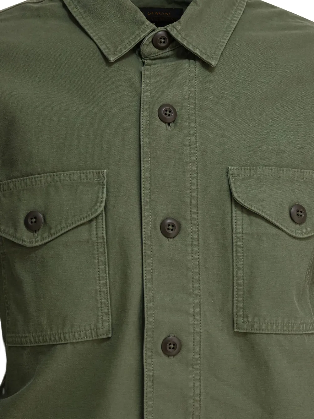 Filson Double-pocketed Cotton Shirt In Green