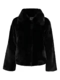 Apparis wide-lapel faux-fur jacket - Black