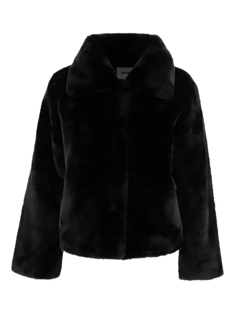 Apparis wide-lapel faux-fur jacket
