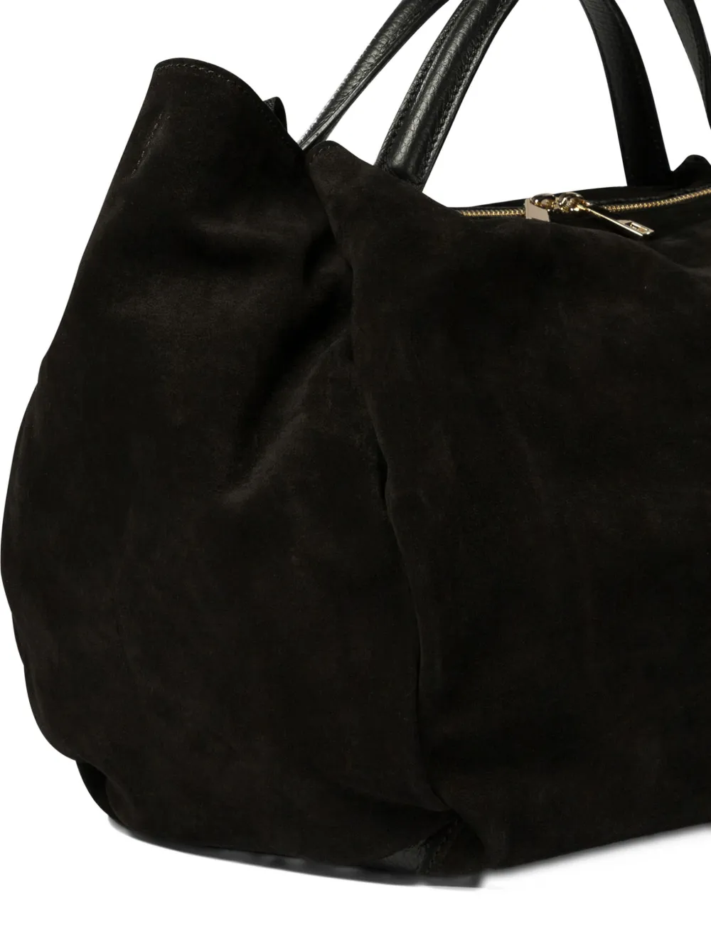Avenue 67 Suede Leather Tote Bag In Black