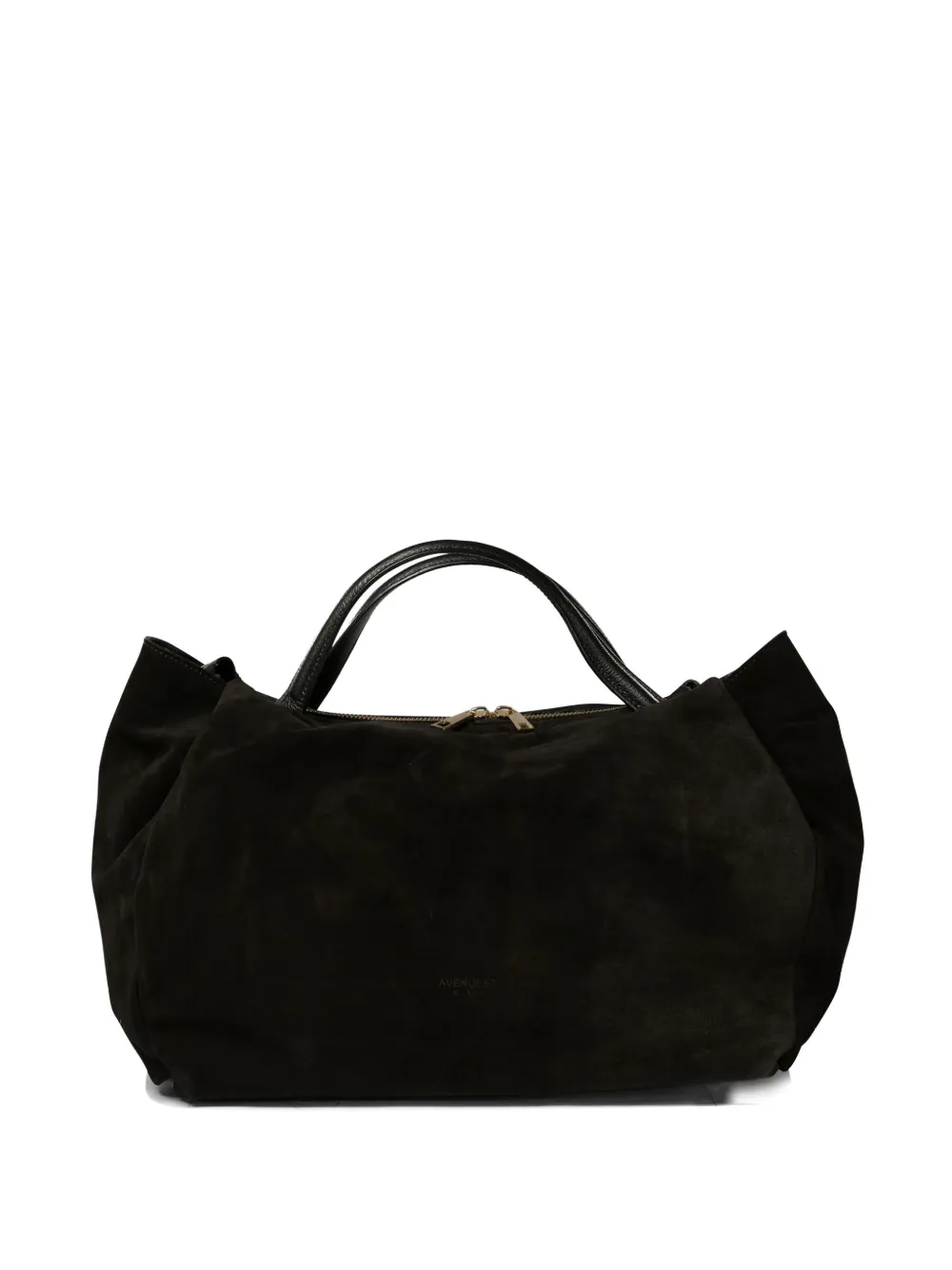 Avenue 67 Suede Leather Tote Bag In Black