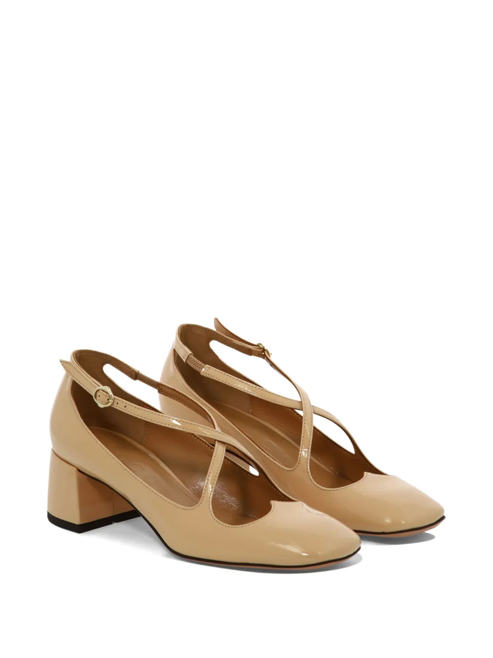 A.bocca 45mm Cross-strap Pumps In Neutral