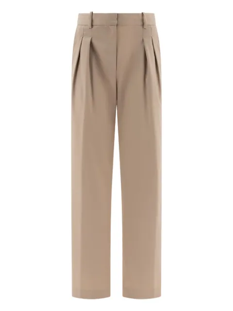 Loulou pleated wide-leg trousers