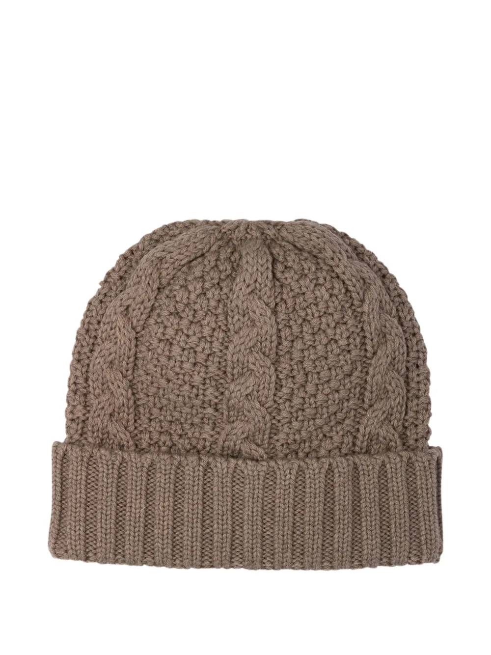 Rakkì Cable-knit Beanie In Brown