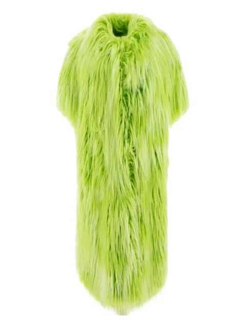 B&B COUTURE faux-fur short-sleeved coat