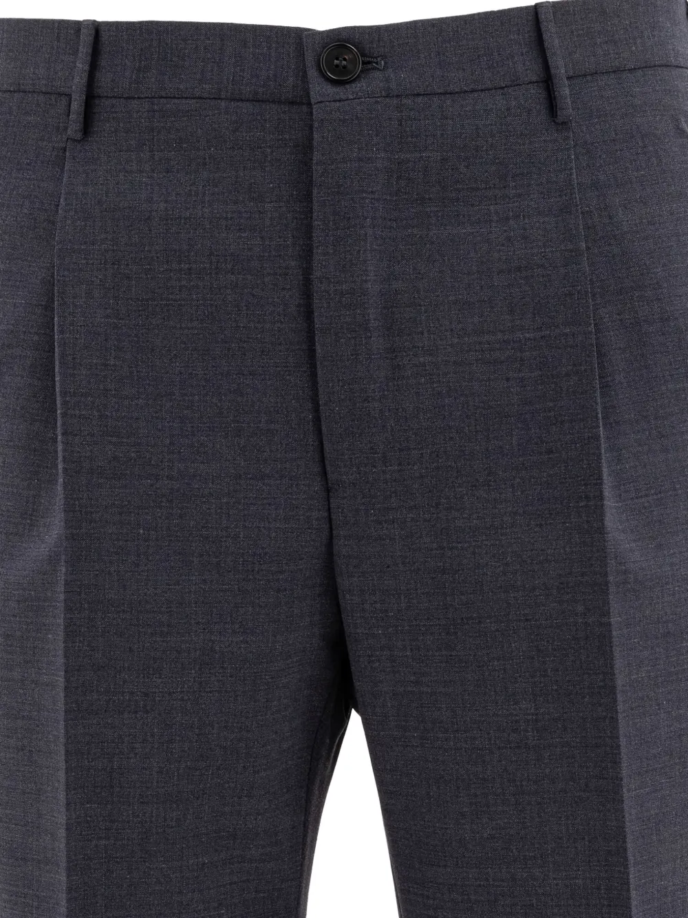 Incotex Tailored Grey Trousers With Subtle Pleats In Gray