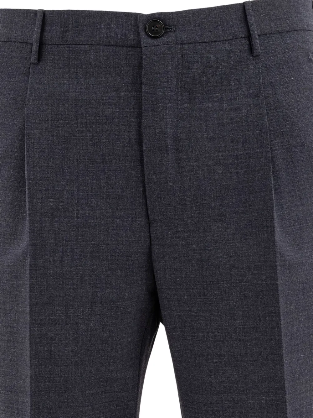 Incotex Tailored Grey Trousers With Subtle Pleats In Gray