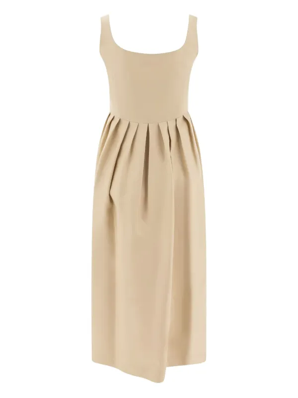 blue dress pleated Rebecca Taylor Women's Pleated Sleeve Dress