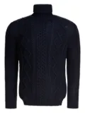 RAKKI roll-neck cable-knit sweater - Blue