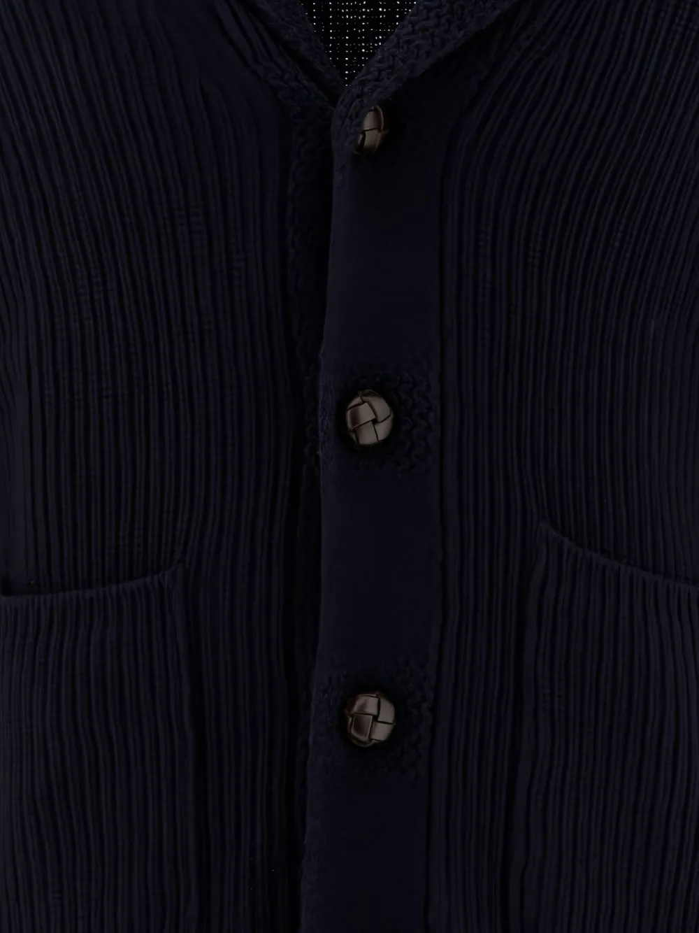 RAKKI Ribgebreid vest Blauw