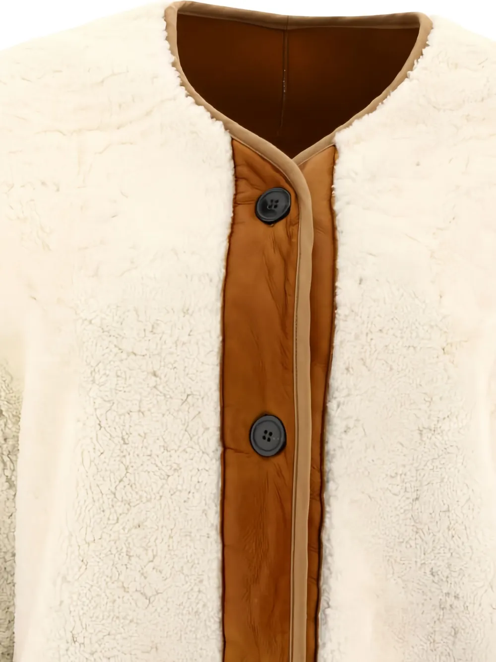 GIOVI reversible shearling jacket Beige