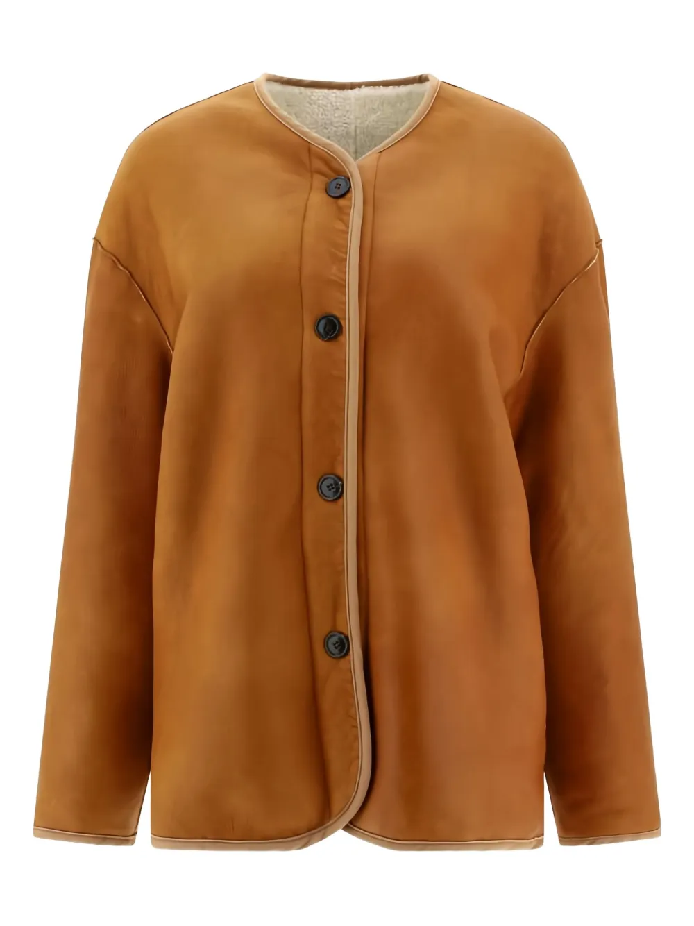 GIOVI reversible shearling jacket Beige