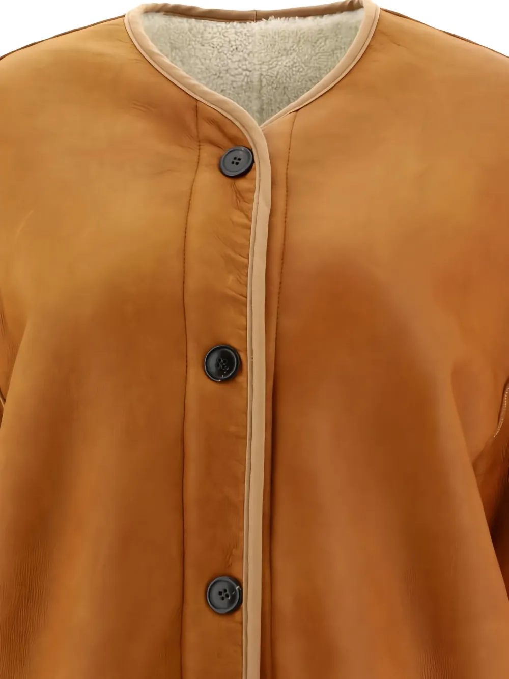 Giovi Reversible Shearling Jacket In Neutral