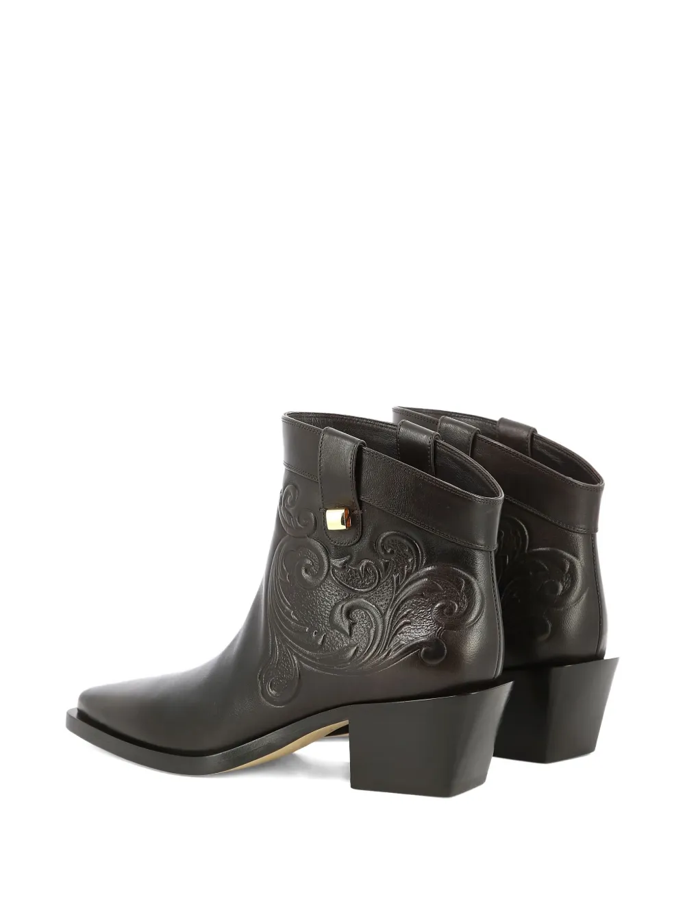 Maison Skorpios 60mm Alexandra Cordoba leather cowboy boots Bruin