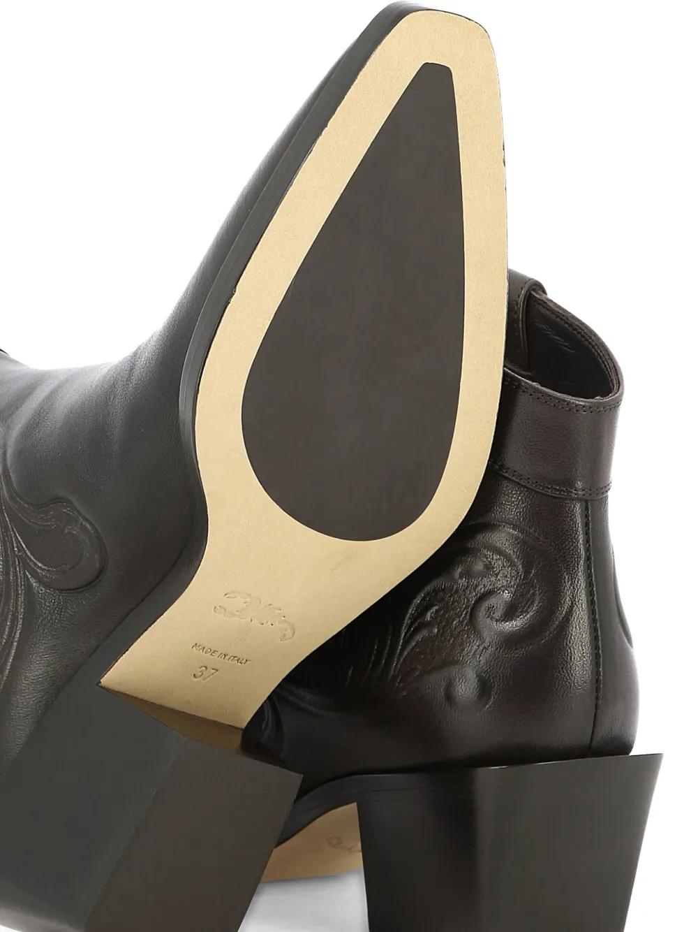 Maison Skorpios 60mm Alexandra Cordoba leather cowboy boots Bruin