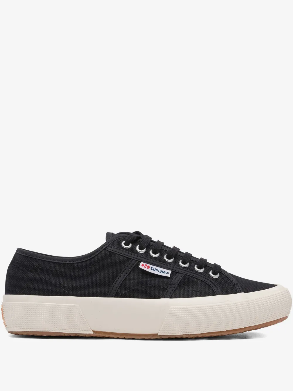 Superga lace-up canvas sneakers | Black | Image 1