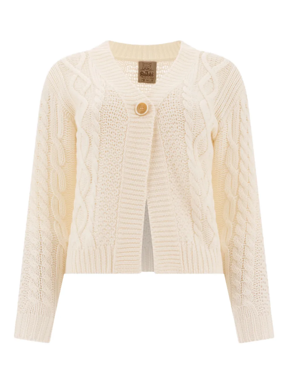 Rakkì Buttoned Wool Cardigan In Multi