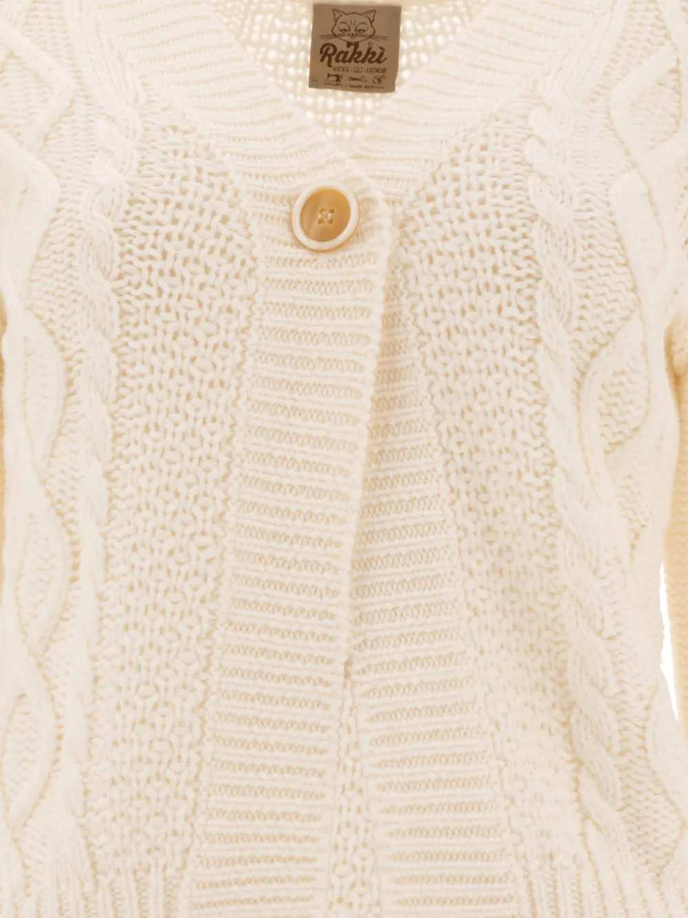 Rakkì Buttoned Wool Cardigan In Multi