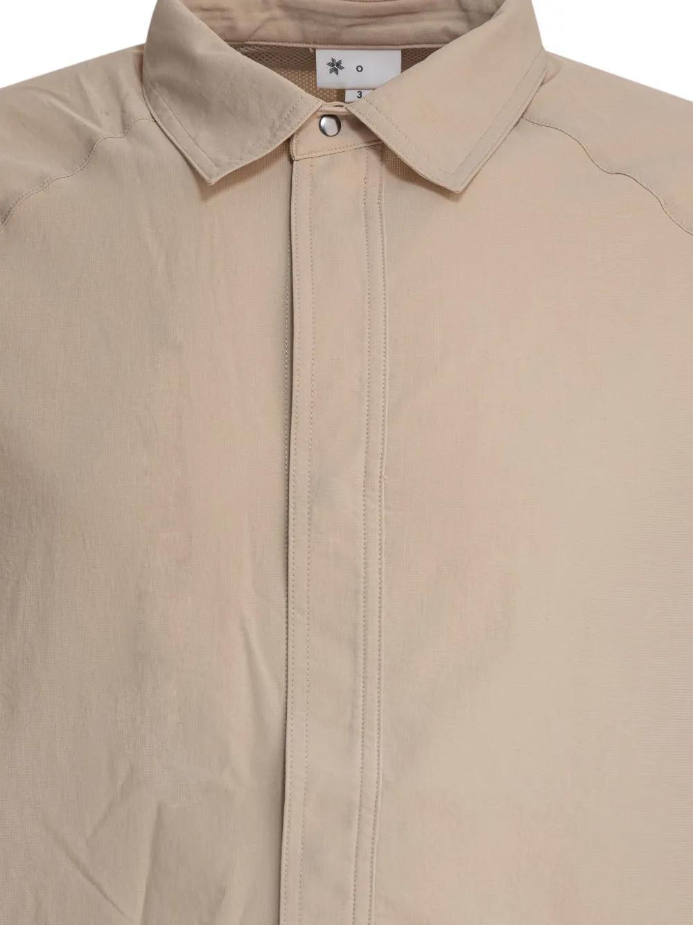 Goldwin Logo-embroidered Buttoned Shirt In Neutral