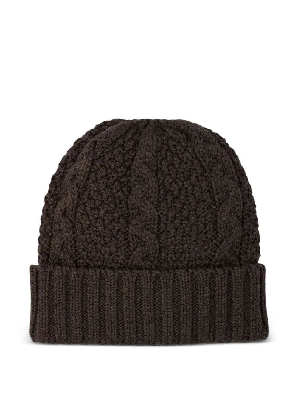 Rakkì Cable-knit Beanie Hat In Brown